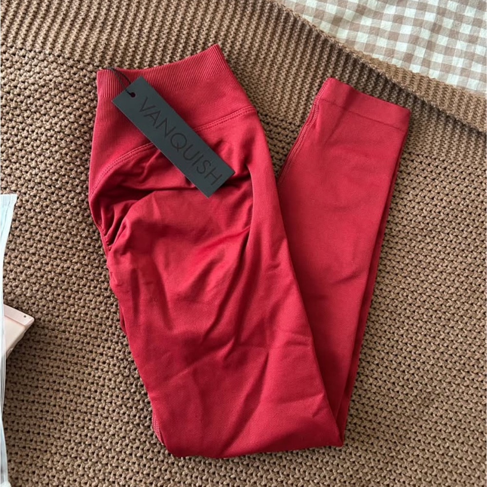 VQ fit red wine leggings XS